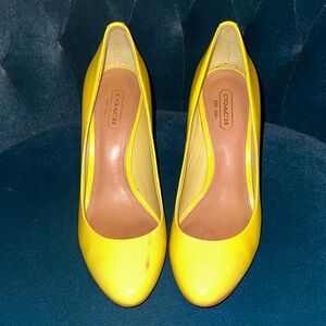Coach Women's Bright Yellow Heels